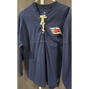 Disney Cruise Line Lace-Up Spirit Jersey Nautical Vacation Navy Blue/Red Sz S